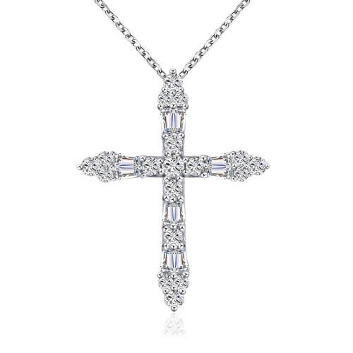 Moissanite Cross Necklace