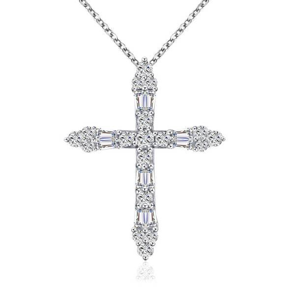 Moissanite Cross Necklace