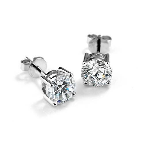 Brilliant Round Moissanite Stud Earrings