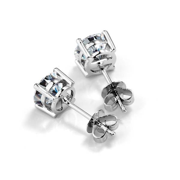 Brilliant Round Moissanite Stud Earrings - Image 4