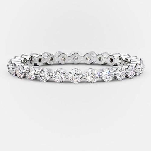 Full Eternity Brilliant Round Moissanite Bubble Band