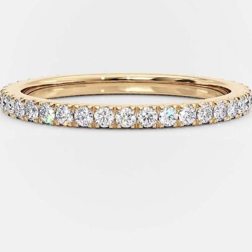 1.3MM Brilliant Round Eternity Moissanite Band