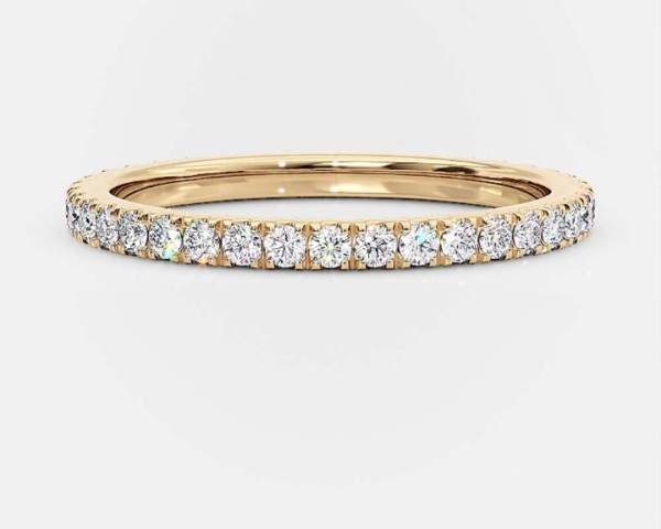1.3MM Brilliant Round Eternity Moissanite Band