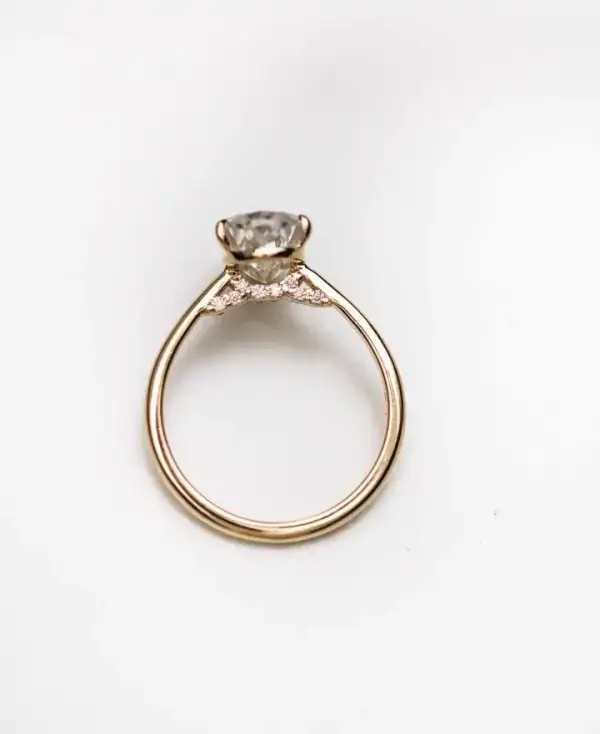 2.35 Carat 10.5x7mm Crushed Ice Hybrid Pear Cut Moissanite