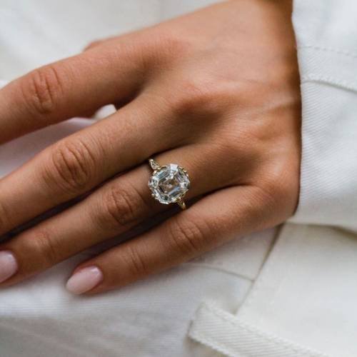 4ct Old Mine Asscher Cut Moissanite