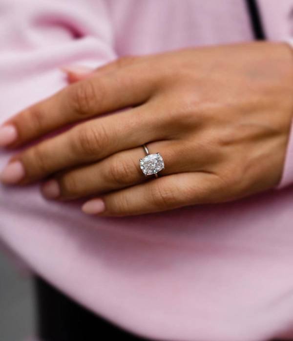 3.Ct Crushed Ice Cushion Shape Moissanite - Image 2