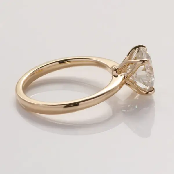 1.2ct Round Brilliant Cut Moissanite Classic Solitaire Style Ring - Image 2