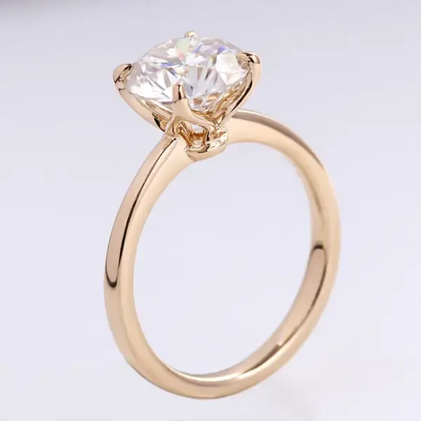 1.2ct Round Brilliant Cut Moissanite Classic Solitaire Style Ring - Image 4