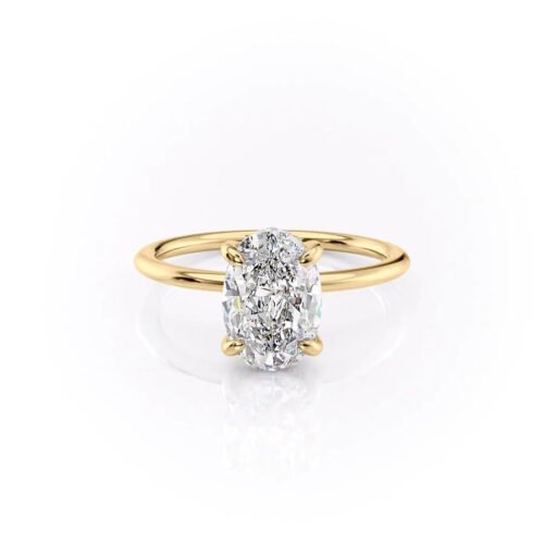 2ct Oval Moissanite With Hidden Halo