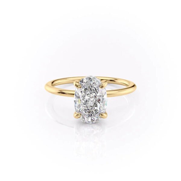 2ct Oval Moissanite With Hidden Halo