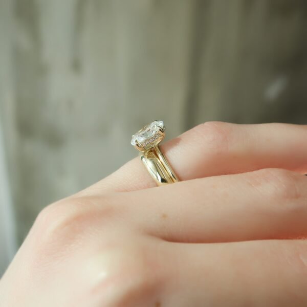 2ct Oval Moissanite With Hidden Halo - Image 5
