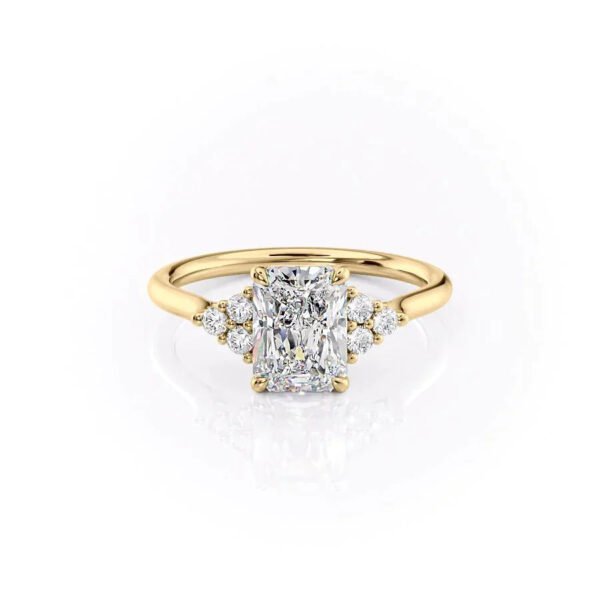 3ct Radiant with Accent Stones