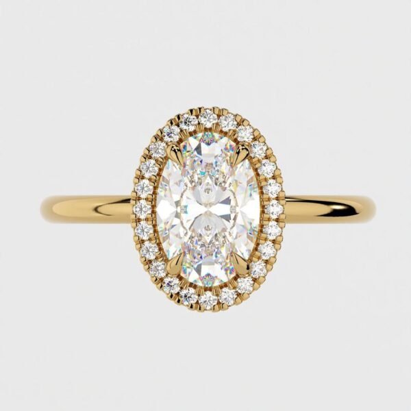 1.5ct Oval Moissanite with Halo - Image 5
