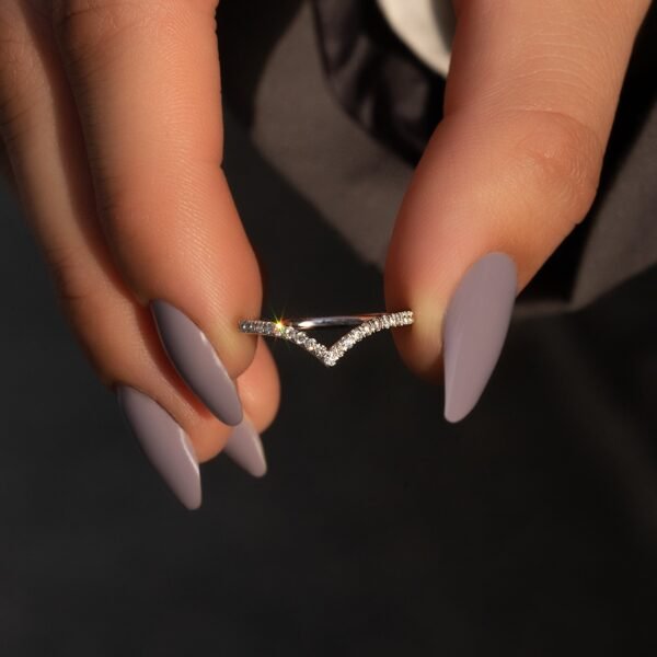 1.5mm Chevron Wedding Band - Image 4