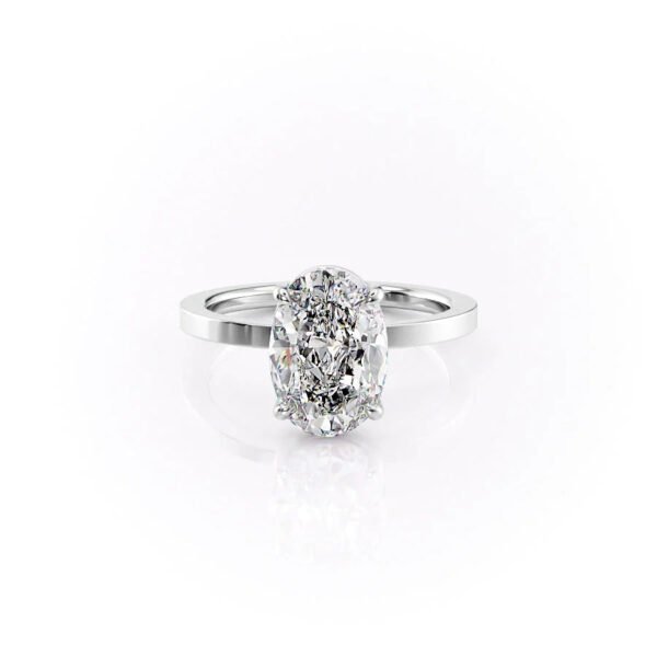 2.5ct Oval 4 Claw Solitaire Ring - Image 5