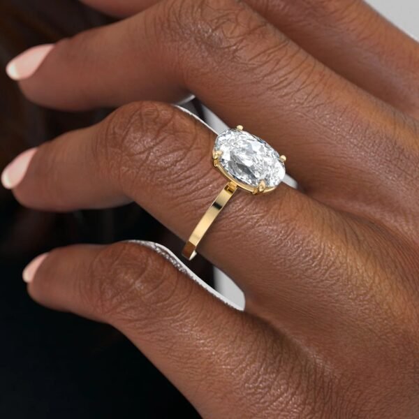 2.5ct Oval 4 Claw Solitaire Ring - Image 7