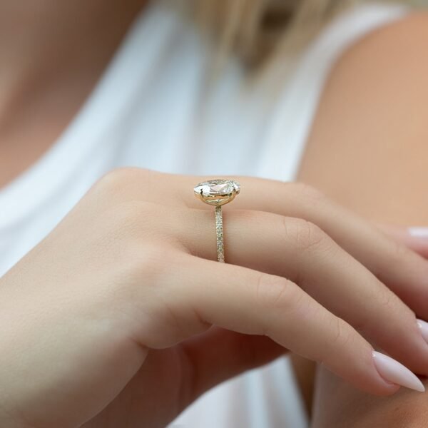 2.5ct Oval Solitaire With Half Eternity Pavé Band - Image 9