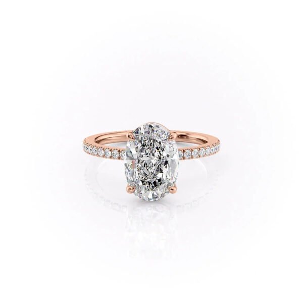 2.5ct Oval Solitaire With Half Eternity Pavé Band - Image 3