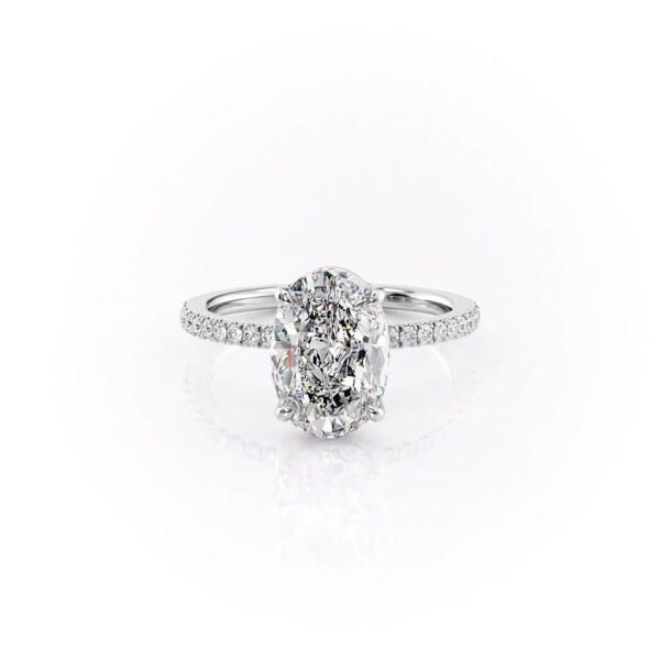 2.5ct Oval Solitaire With Half Eternity Pavé Band - Image 6