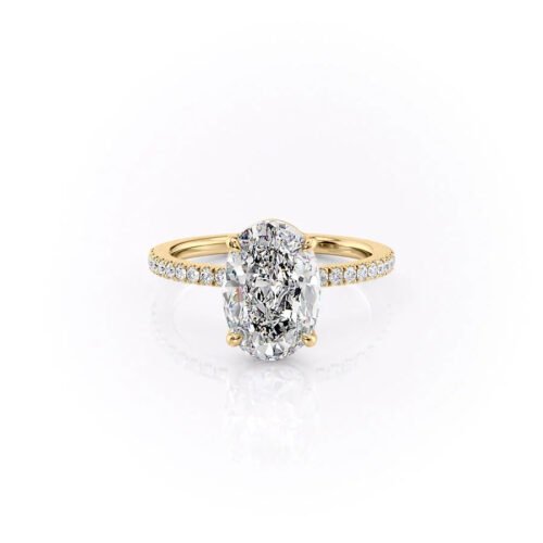 2.5ct Oval Solitaire With Half Eternity Pavé Band