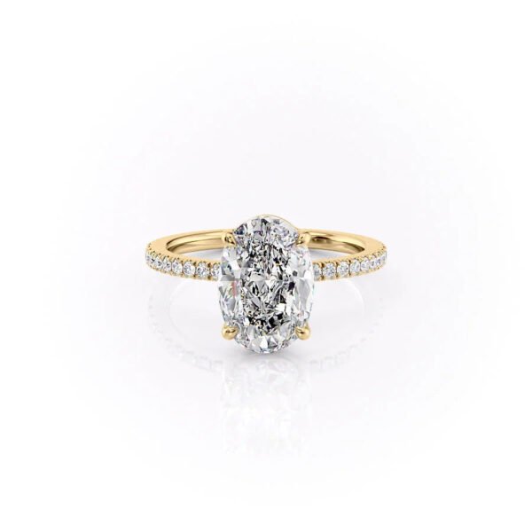 2.5ct Oval Solitaire With Half Eternity Pavé Band
