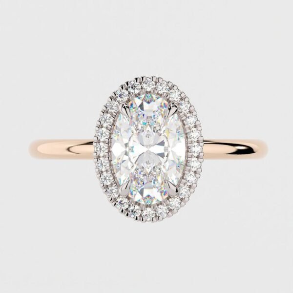 1.5ct Oval Moissanite with Halo - Image 6