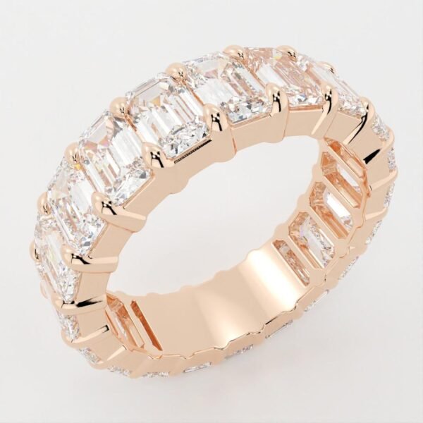Emerald Moissanite Full Eternity Band - Image 3