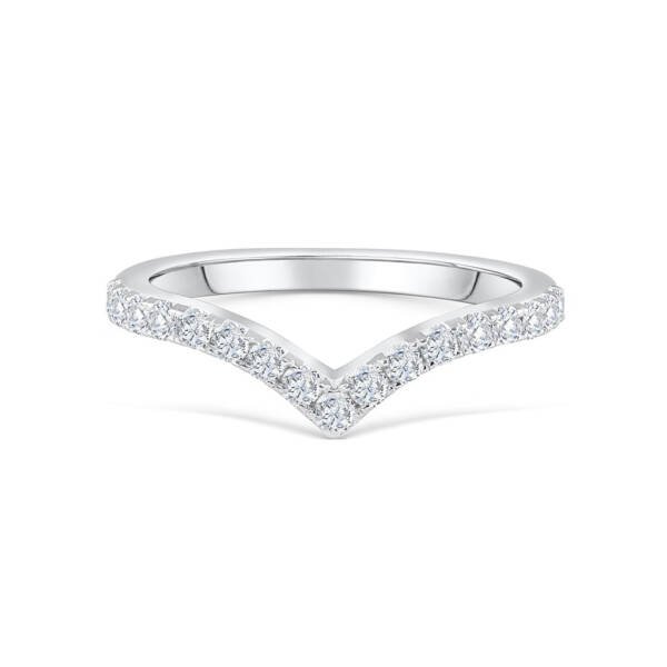 V Stacking Pavé Band - Image 4