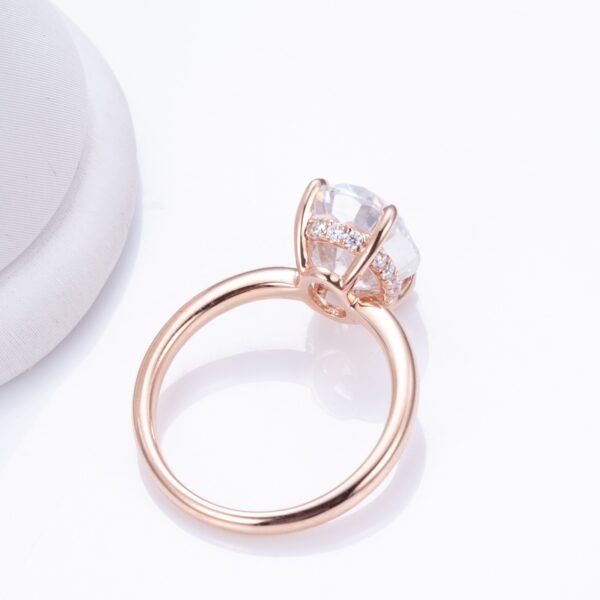 4ct Oval Moissanite with Hidden Halo - Image 5