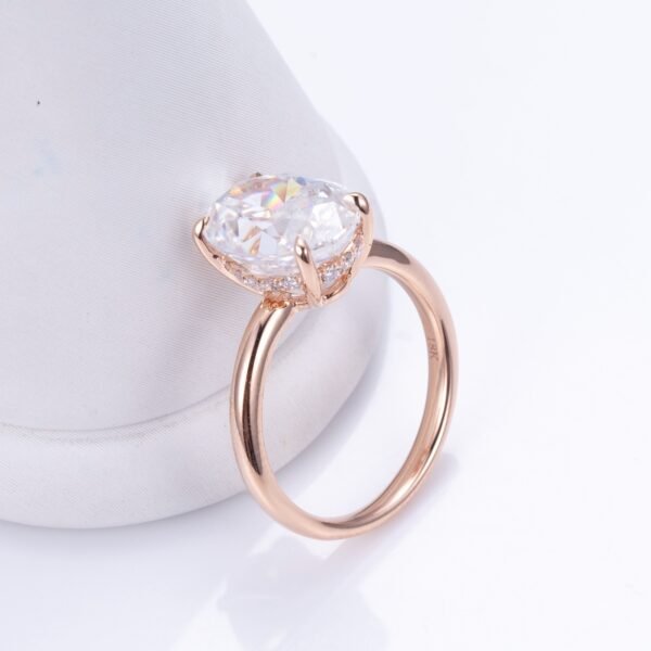 4ct Oval Moissanite with Hidden Halo - Image 4