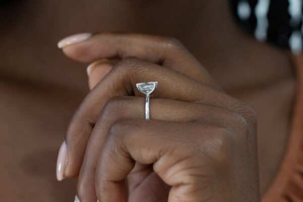 2ct Radiant Moissanite Solitaire Engagement Ring - Image 3