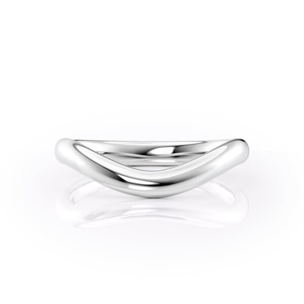 Plain Curved Wedding Band - Image 4