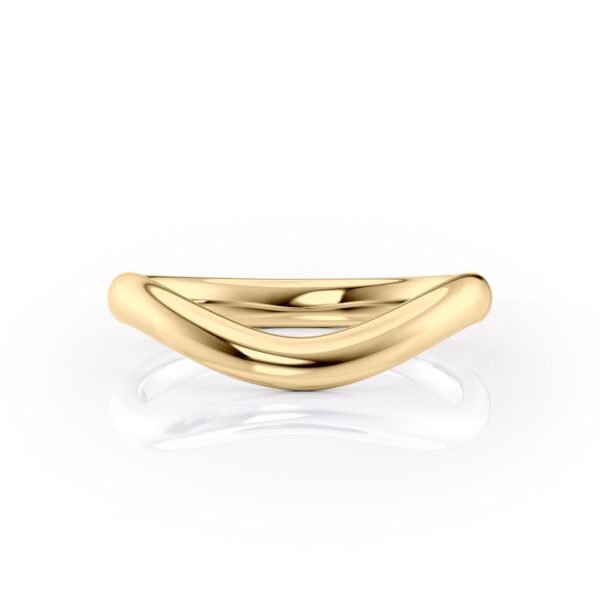 Plain Curved Wedding Band - Image 2