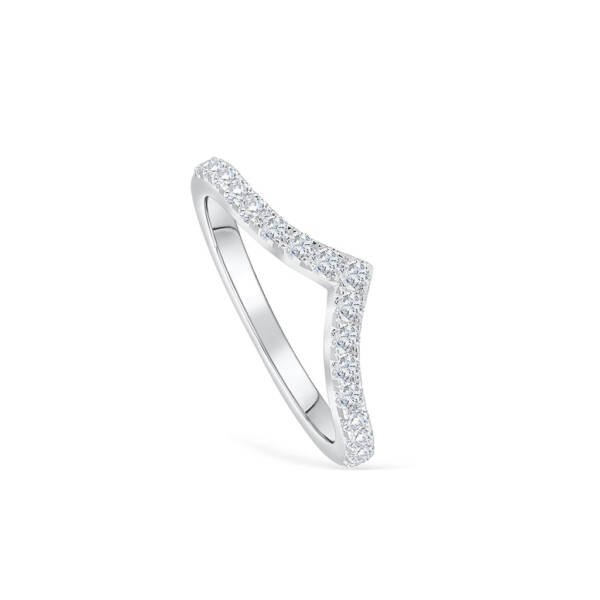 V Stacking Pavé Band - Image 2