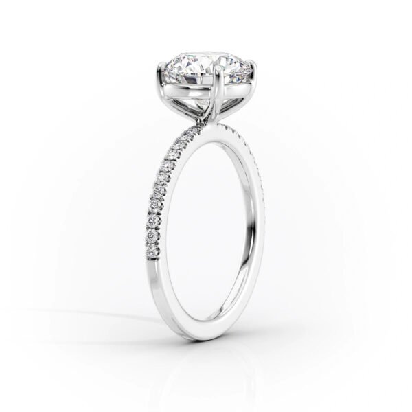 2.5ct Oval Solitaire With Half Eternity Pavé Band - Image 7