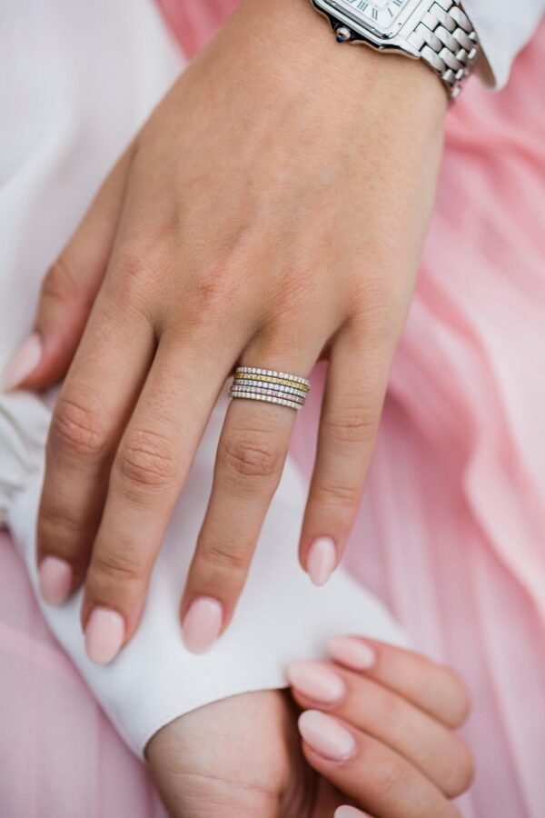 1.8mm Moissanite Eternity Band