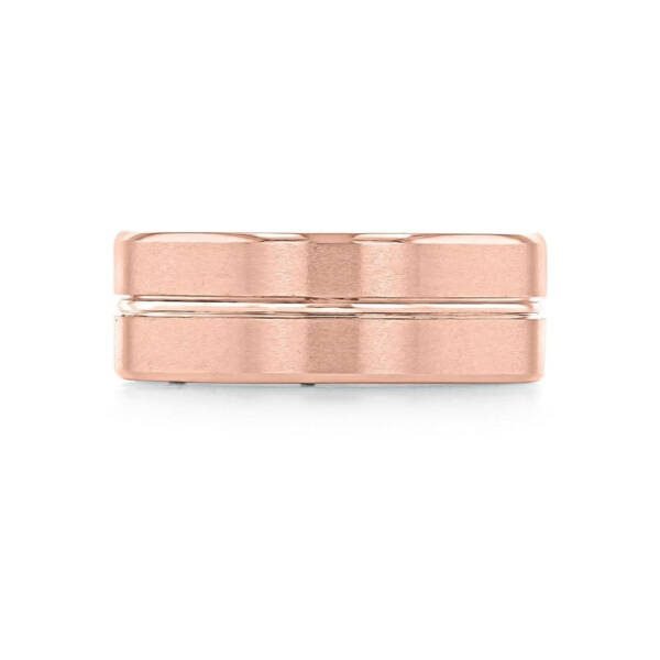 Men's Brushed Finish Classic Wedding Band - Image 4