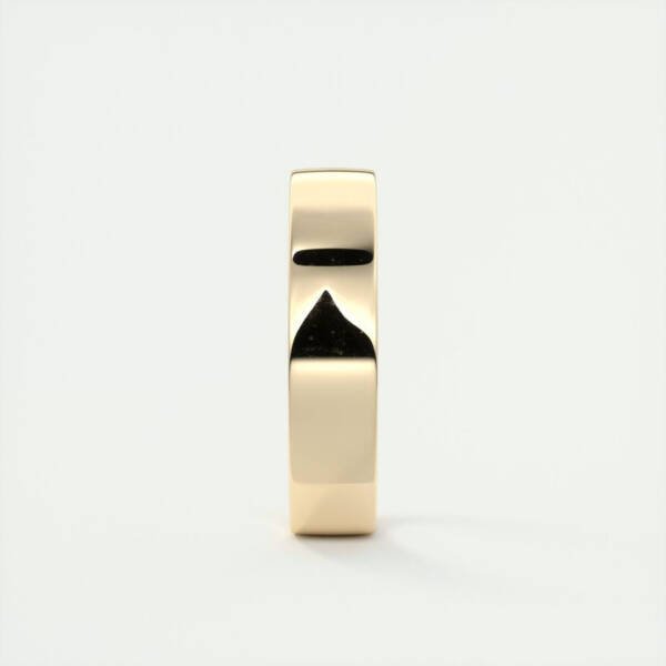 5mm Polished Finish Regular Yellow Gold Men's Band - Image 2