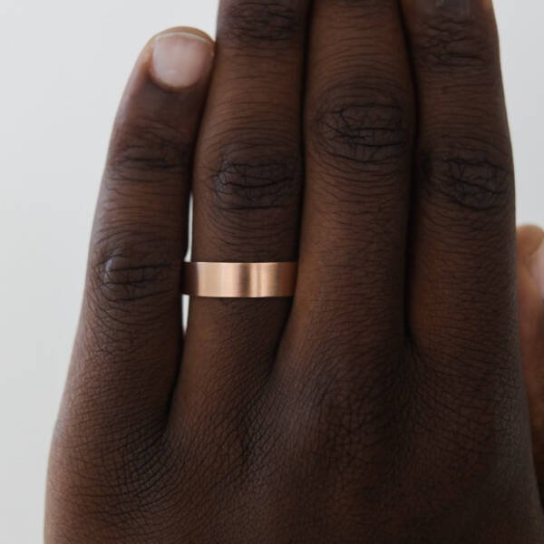 Satin-Finish Classic Yellow Gold Men's Band - Image 4