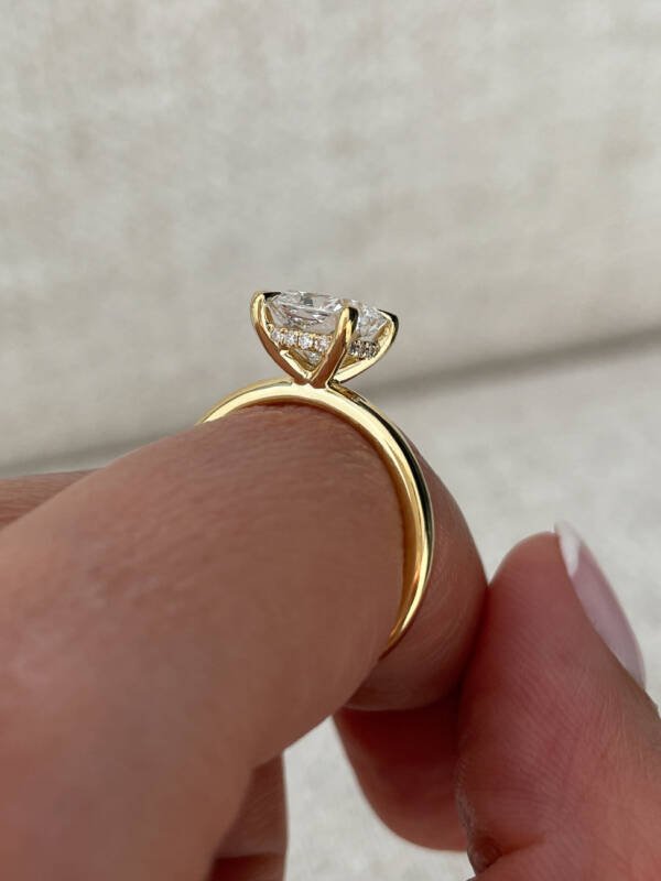 2.5ct Cushion Moissanite With Hidden Halo - Image 2