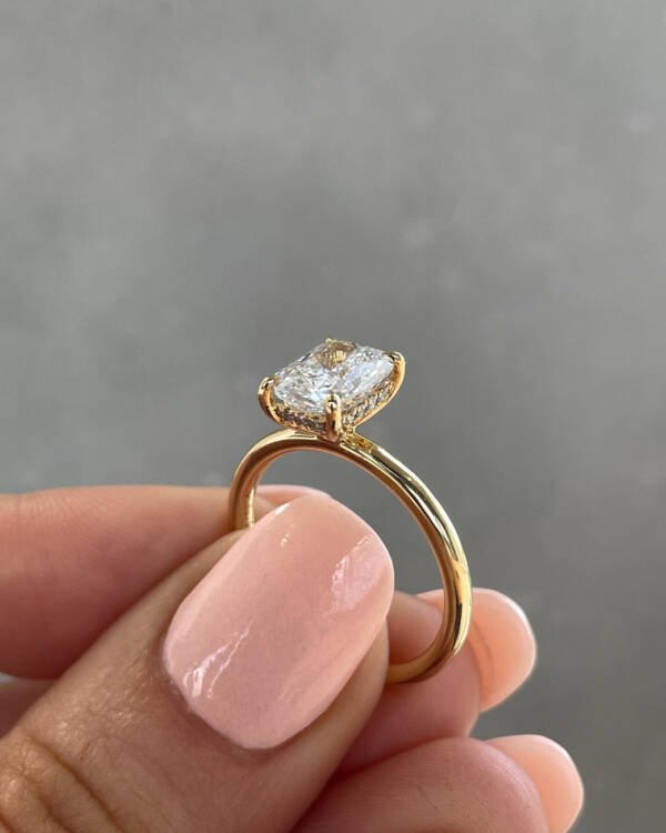 1.5ct Radiant Moissanite With Hidden Halo - Image 2
