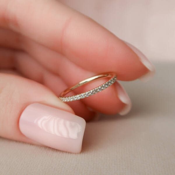 1.50CT Oval Cut Moissanite Halo Eternity Bridal Engagement Ring Set - Image 2