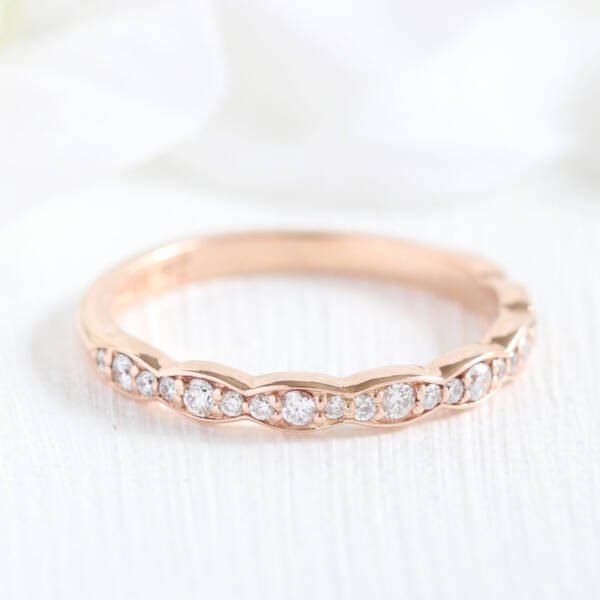 1.0CT Pear Cut Moissanite Halo Bridal Engagement Ring Set - Image 5