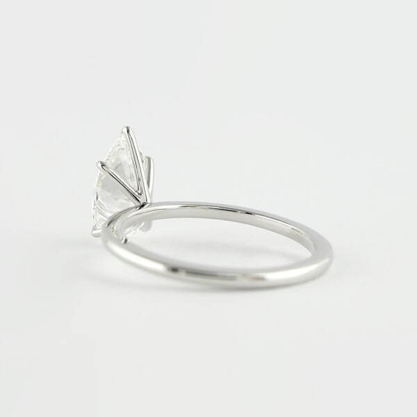 1.50CT Pear Cut 5 Prongs Moissanite Solitaire Engagement Ring - Image 5
