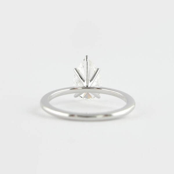 1.50CT Pear Cut 5 Prongs Moissanite Solitaire Engagement Ring - Image 3