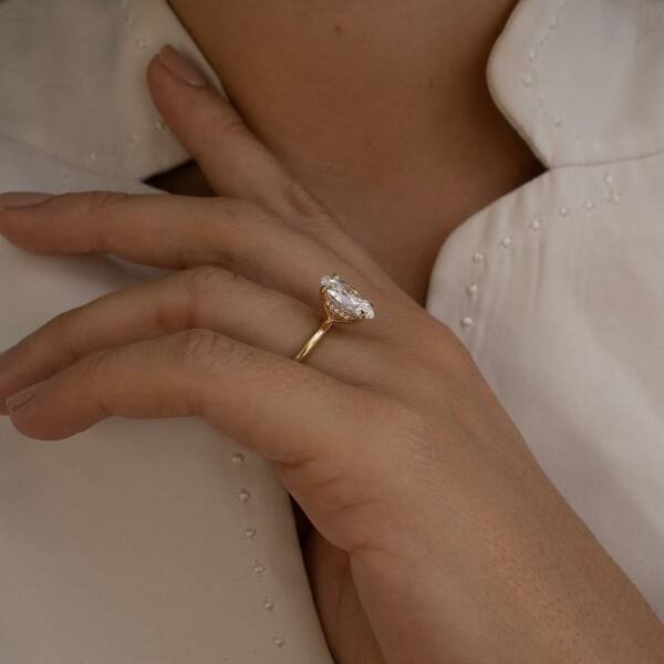 3ct Oval Lab-grown Diamond Engagement Ring - Image 3