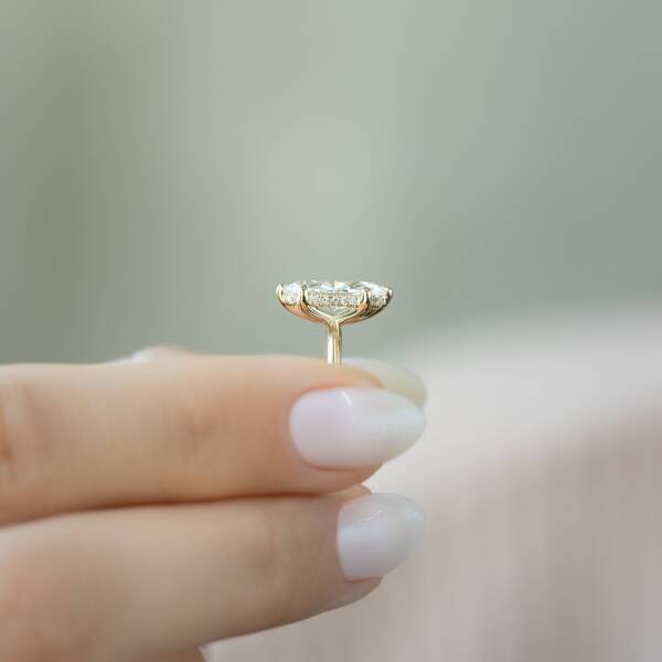 1.5ct Marquise Moissanite With Hidden Halo - Image 2