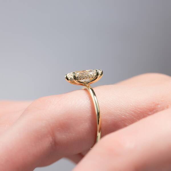 1.5ct Marquise Moissanite With Hidden Halo - Image 3