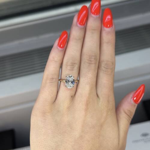3.16ct Oval Lab-grown Diamond Engagement Ring