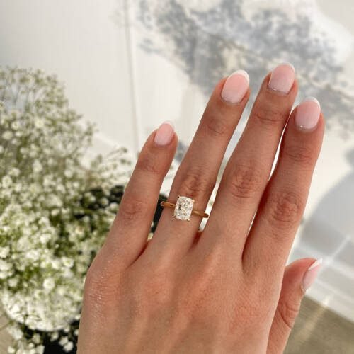 1.8ct Elongated Cushion Lab-grown Diamond Trellis Engagement Ring
